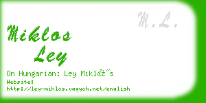 miklos ley business card